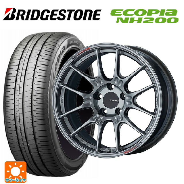 トヨタ プリウス(60系)用 195/50R19 88H ブリヂストン エコピア NH200 正規品 エンケイ レーシング GTC02 ハイパーシルバー 新品サマータイヤホイール 4本セット