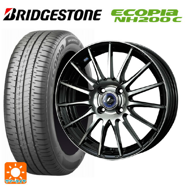 スズキ スイフト(ZC/ZD 13/43/53/83系)用 175/65R15 84H ブリヂストン エコピア NH200C 正規品 # ウェッズ レオニス ナヴィア05 BPB 新品サマータイヤホイール 4本セット