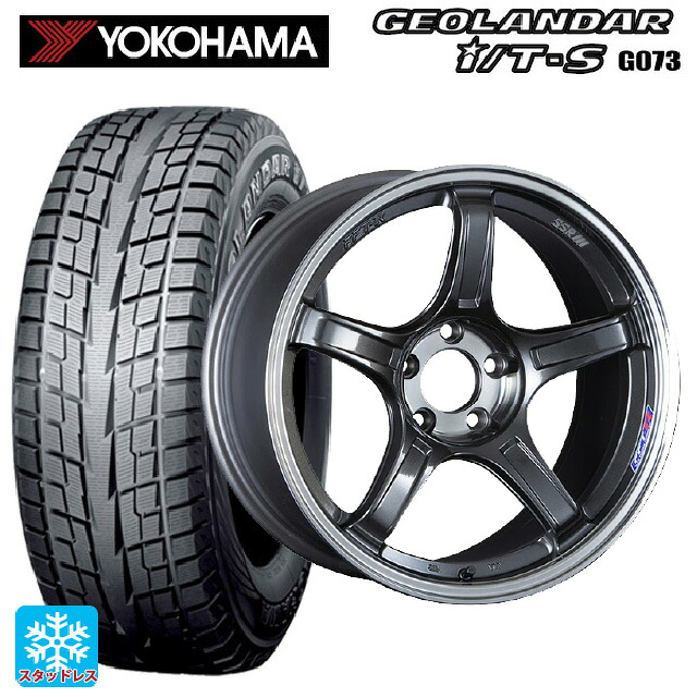 トヨタ C-HR(NGX50)用 2025年製 215/60R17 96Q ヨコハマ ジオランダー ITS G073 正規品 タナベ SSR GT X03 マシンドグラファイトガンメタ+スモーククリア 新品スタッドレスタイヤホイール 4本セット