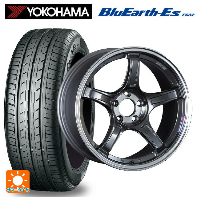 スバル フォレスター(SL系)用 225/55R18 98V ヨコハマ ブルーアースEs ES32 # タナベ SSR GT X03 マシンドグラファイトガンメタ+スモーククリア 新品サマータイヤホイール 4本セット