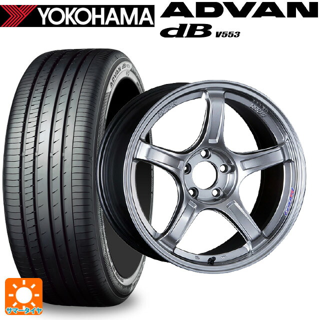 トヨタ GRカローラ(4BA-GZEA14H)用 265/35R18 97W XL ヨコハマ アドバンデシベル V553 正規品 タナベ SSR GT X03 クロムシルバー 新品サマータイヤホイール 4本セット