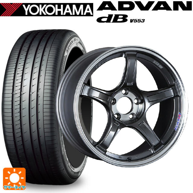 トヨタ GRカローラ(4BA-GZEA14H)用 265/35R18 97W XL ヨコハマ アドバンデシベル V553 正規品 タナベ SSR GT X03 マシンドグラファイトガンメタ＋スモーククリア 新品サマータイヤホイール 4本セット