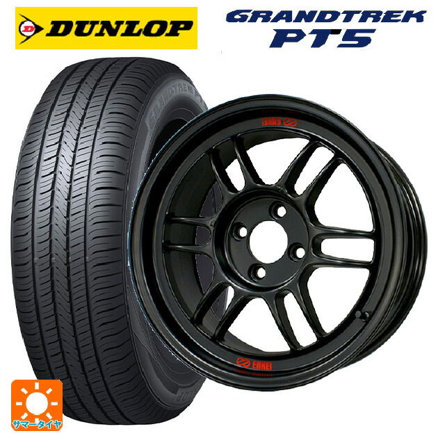 235/60R18 107V ダンロップ グラントレックPT5 エンケイ レーシング RPF1 マットブラック 18-8.5J 国産車用 サマータイヤホイール4本セット
