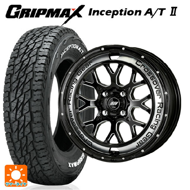 185R14 102/100Q グリップマックス インセプション A/T2 ホワイトレター ワーク クラッグ CKV BCC 14-5.5J 国産車用 サマータイヤホイール4本セット画像