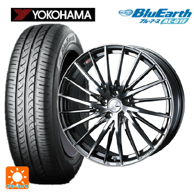 ニッサン ノートオーラ(E13)用 205/55R16 91V ヨコハマ ブルーアース AE01F ウェッズ レオニス FR ブラックメタルコートミラーカット 新品サマータイヤホイール 4本セット｜タイヤホイール専門店コニシタイヤ
