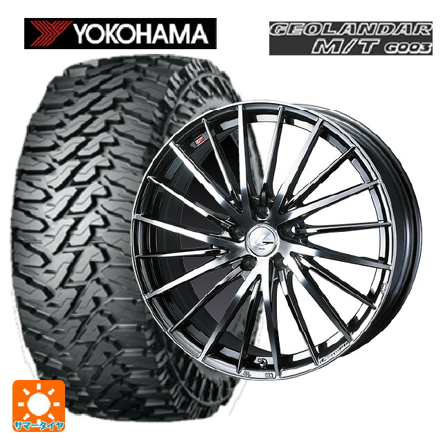 トヨタ RAV4(50系)用 225/70R16 103S ヨコハマ ジオランダー M/T G003 正規品 ウェッズ レオニス FR ブラックメタルコートミラーカット 新品サマータイヤホイール 4本セット