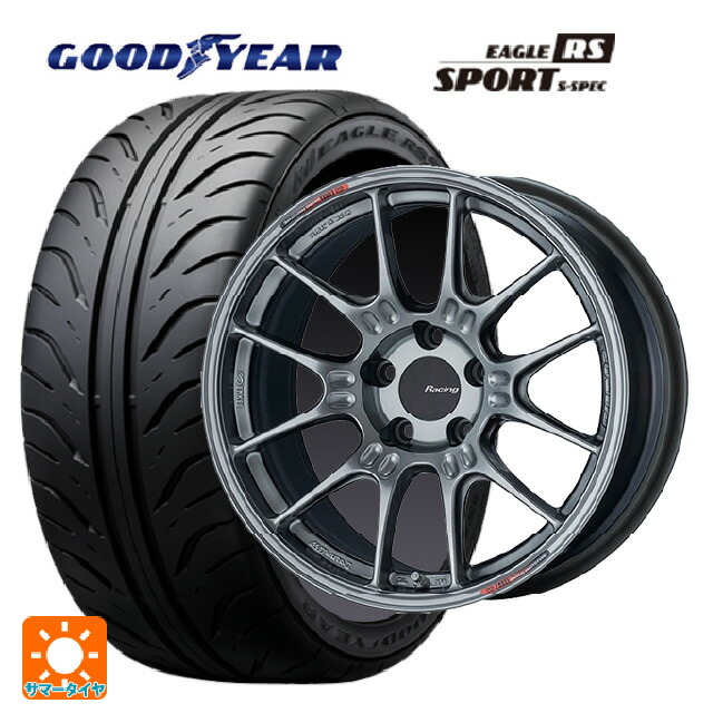 ホンダ ステップワゴン(RP6~8)用 225/40R18 88W グッドイヤー イーグル RS スポーツ S-スペック エンケイ レーシング GTC02 ハイパーシルバー 新品サマータイヤホイール 4本セット