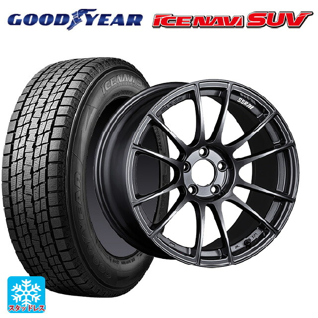 2024年製 235/55R18 100Q グッドイヤー アイスナビ SUV # タナベ SSR GT X04 ダークガンメタ 18-8.5J 国産車用 スタッドレスタイヤホイール4本セット