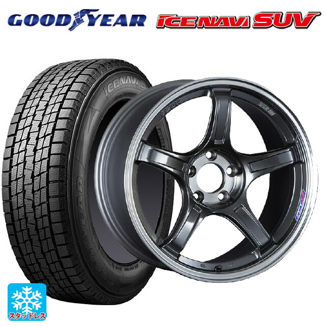 ニッサン エクストレイル(33系)用 235/60R18 107Q XL グッドイヤー アイスナビ SUV # タナベ SSR GT X03 マシンドグラファイトガンメタ＋スモーククリア 新品スタッドレスタイヤホイール 4本セット｜タイヤホイール専門店コニシタイヤ 128,720円