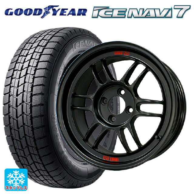 235/50R18 97Q グッドイヤー アイスナビ7(数量限定) # エンケイ レーシング RPF1 マットブラック 18-8.5J 国産車用 スタッドレスタイヤホイール4本セット|タイヤホイール専門店コニシタイヤ