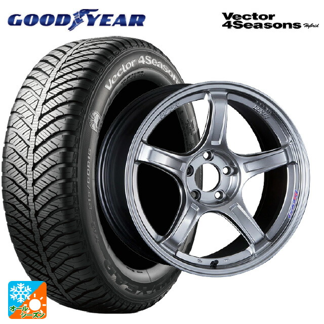 215/50R18 92H グッドイヤー ベクターフォーシーズンズ ハイブリッド タナベ SSR GT X03 クロームシルバー 18-7.5J 国産車用 オールシーズンタイヤホイール4本セット｜タイヤホイール専門店コニシタイヤ