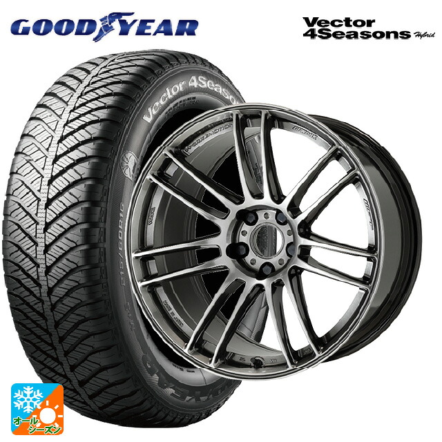 215/50R18 92H グッドイヤー ベクターフォーシーズンズ ハイブリッド ワーク エモーション ZR7 GGM 18-7.5J 国産車用 オールシーズンタイヤホイール4本セット