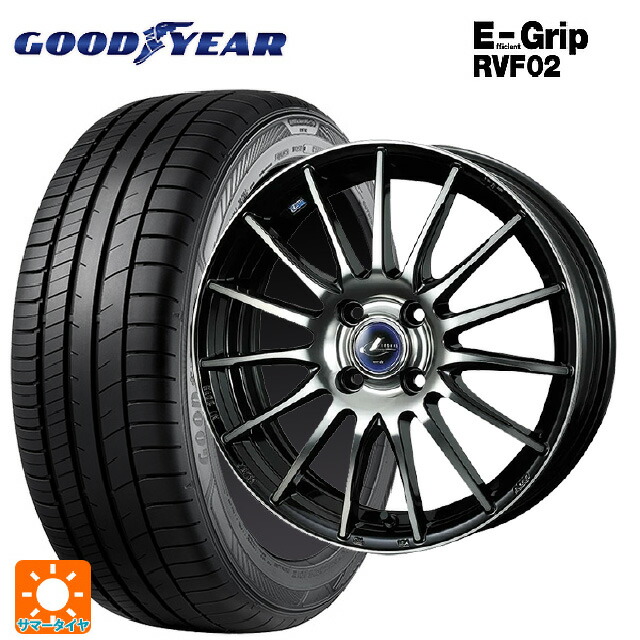 トヨタ ヤリス(10系)用 185/60R15 84H グッドイヤー エフィシェントグリップ RVF02 ウェッズ レオニス ナヴィア05 BPB 新品サマータイヤホイール 4本セット