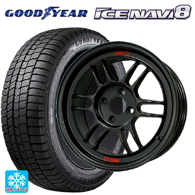 245/40R18 93Q グッドイヤー アイスナビ8 # エンケイ レーシング RPF1 マットブラック 18-8.5J 国産車用 スタッドレスタイヤホイール4本セット｜タイヤホイール専門店コニシタイヤ