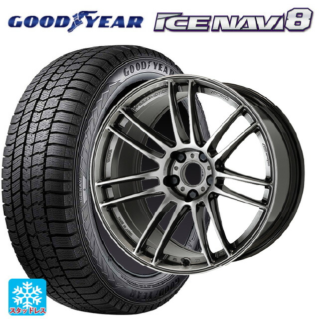 ニッサン リーフ(ZE2)用 2023年製 215/55R18 95Q グッドイヤー アイスナビ8 # ワーク エモーション ZR7 GGM 新品スタッドレスタイヤホイール 4本セット|タイヤホイール専門店コニシタイヤ