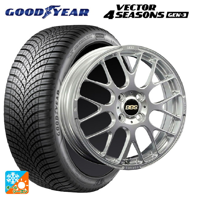 トヨタ アクア(PK16/PK15系)用 185/65R15 92V XL グッドイヤー ベクター4シーズンズ ジェン3 BBS RP DS 新品オールシーズンタイヤホイール 4本セット