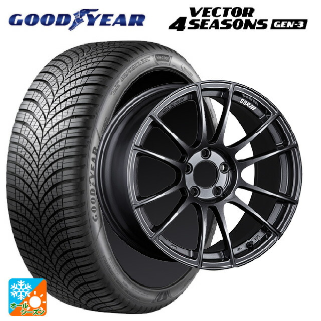 245/45R18 100Y XL グッドイヤー ベクター4シーズンズ ジェン3 タナベ SSR GT X04 ダークガンメタ 18-8.5J 国産車用 オールシーズンタイヤホイール4本セット