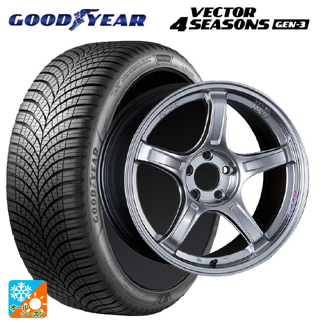 225/55R17 101Y XL グッドイヤー ベクター4シーズンズ ジェン3 タナベ SSR GT X03 クロムシルバー 17-7J 国産車用 オールシーズンタイヤホイール4本セット｜タイヤホイール専門店コニシタイヤ