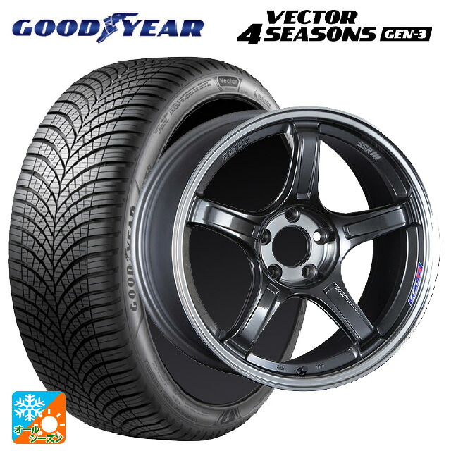 245/45R18 100Y XL グッドイヤー ベクター4シーズンズ ジェン3 タナベ SSR GT X03 マシンドグラファイトガンメタ+スモーククリア 18-8.5J 国産車用 オールシーズンタイヤホイール4本セット