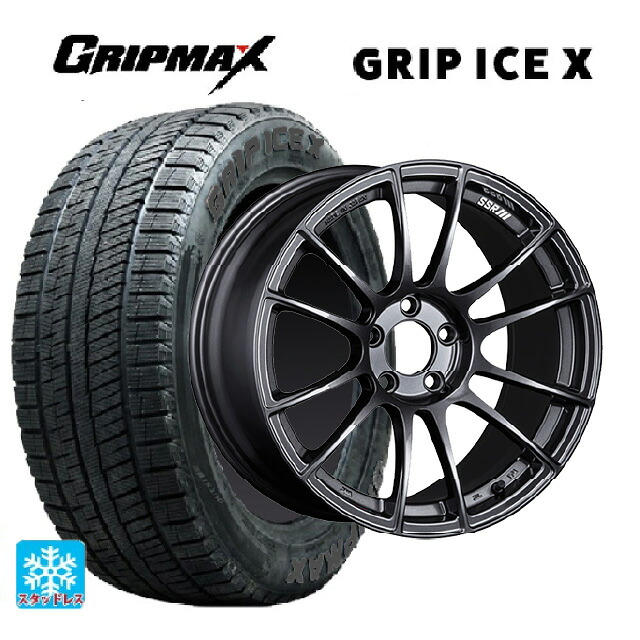 2024年製 225/50R18 99H XL グリップマックス グリップアイスX ブラックレター # タナベ SSR GT X04 ダークガンメタ 18-7.5J 国産車用 スタッドレスタイヤホイール4本セット 108,757円