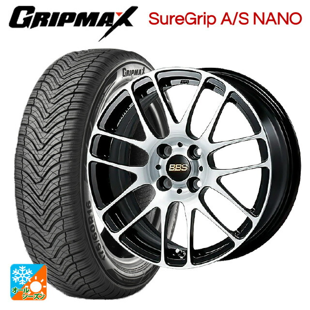 ミツビシ デリカミニ(4WD車)(B3系)用 165/65R15 81H グリップマックス シュアグリップ A/S ナノ ブラックレター BBS RE-L2 BKD 新品オールシーズンタイヤホイール 4本セット