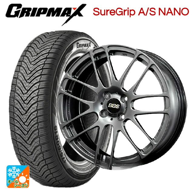 ミツビシ デリカミニ(4WD車)(B3系)用 165/65R15 81H グリップマックス シュアグリップ A/S ナノ ブラックレター BBS RE-L2 DB 新品オールシーズンタイヤホイール 4本セット