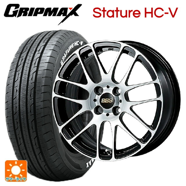 トヨタ ヤリスクロス(10系)用 215/65R16 109/107S グリップマックス スタチャーHCV ホワイトレター BBS RE-L2 BKD 新品サマータイヤホイール 4本セット