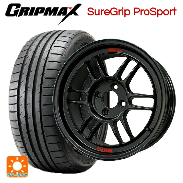 トヨタ GR86(ZN8)用 225/40R18 92Y XL グリップマックス シュアグリップ プロスポーツ ブラックレター エンケイ レーシング RPF1 マットブラック 新品サマータイヤホイール 4本セット