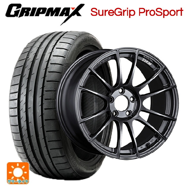 トヨタ GR86(ZN8)用 215/40R18 89Y XL グリップマックス シュアグリップ プロスポーツ ブラックレター タナベ SSR GT X04 ダークガンメタ 新品サマータイヤホイール 4本セット