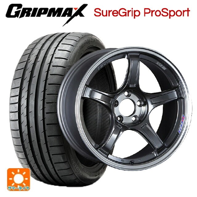 スバル レヴォーグ(VN系)用 225/45R18 95Y XL グリップマックス シュアグリップ プロスポーツ ブラックレター タナベ SSR GT X03 マシンドグラファイトガンメタ＋スモーククリア 新品サマータイヤホイール 4本セット｜タイヤホイール専門店コニシタイヤ