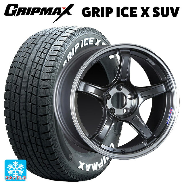 トヨタ bZ4X(11/15系)用 2022年製 235/60R18 107H XL グリップマックス グリップアイスX SUV ホワイトレター # タナベ SSR GT X03 マシンドグラファイトガンメタ＋スモーククリア 新品スタッドレスタイヤホイール 4本セット