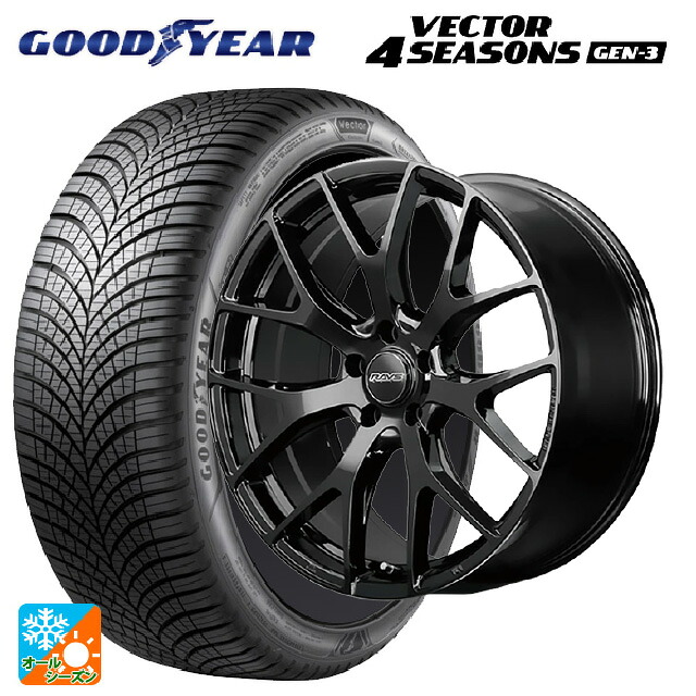 245/45R18 100Y XL グッドイヤー ベクター4シーズンズ ジェン3 レイズ RS 2X7FT # BXZ 18-7.5J 国産車用 オールシーズンタイヤホイール4本セット|タイヤホイール専門店コニシタイヤ