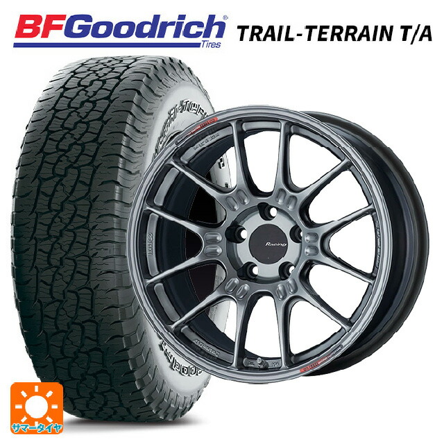 トヨタ ハリアー(80系)用 225/65R17 102T BFグッドリッチ トレイルテレーン T/A ホワイトレター 正規品 エンケイ レーシング GTC02 ハイパーシルバー 新品サマータイヤホイール 4本セット