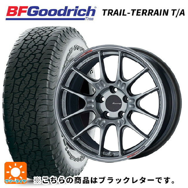 スバル クロストレック(5AA-GUE)用 225/55R18 102H XL BFグッドリッチ トレイルテレーン T/A ブラックレター 正規品 エンケイ レーシング GTC02 ハイパーシルバー 新品サマータイヤホイール 4本セット