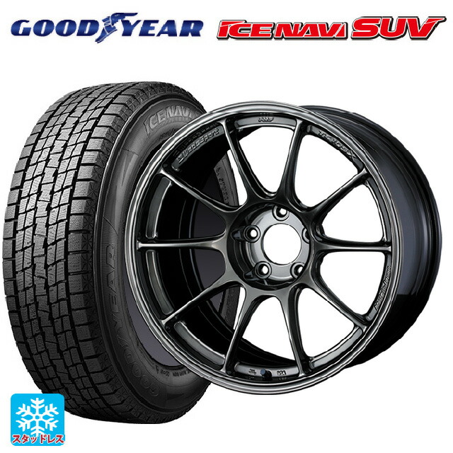 225/60R18 100Q グッドイヤー アイスナビ SUV # ウェッズ ウェッズスポーツ TC105X EJ-TITAN 18-8J 国産車用 スタッドレスタイヤホイール4本セット｜タイヤホイール専門店コニシタイヤ