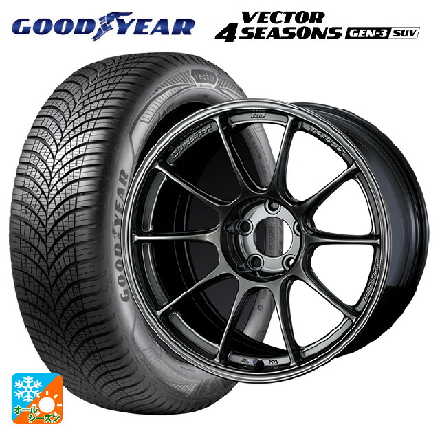 225/60R17 103V XL グッドイヤー ベクター4シーズンズ ジェン3 SUV ウェッズ ウェッズスポーツ TC105X EJ-TITAN 17-8J 国産車用 オールシーズンタイヤホイール4本セット