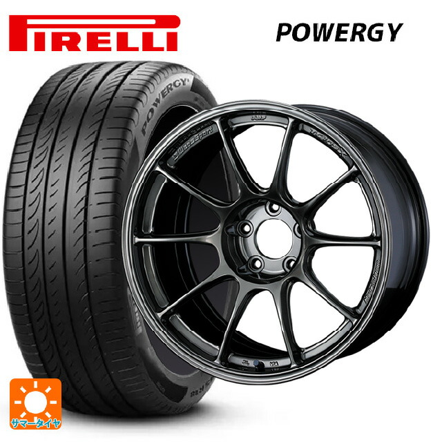 トヨタ GRヤリス(PA系)用 225/40R18 92W XL ピレリ パワジー 正規品 ウェッズ ウェッズスポーツ TC105X EJ-TITAN 新品サマータイヤホイール 4本セット