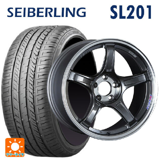225/40R19 89W セイバーリング セイバーリング SL201(ブリヂストン工場生産） タナベ SSR GT X03 マシンドグラファイトガンメタ＋スモーククリア 19-8.5J 国産車用 サマータイヤホイール4本セット