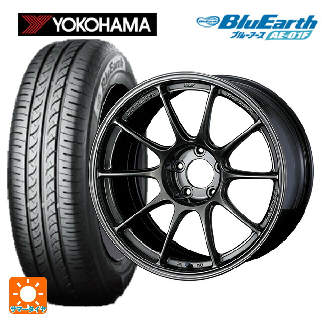 スバル BRZ(ZD8)用 205/55R16 91V ヨコハマ ブルーアース AE01F ウェッズ ウェッズスポーツ TC105X EJ-TITAN 新品サマータイヤホイール 4本セット