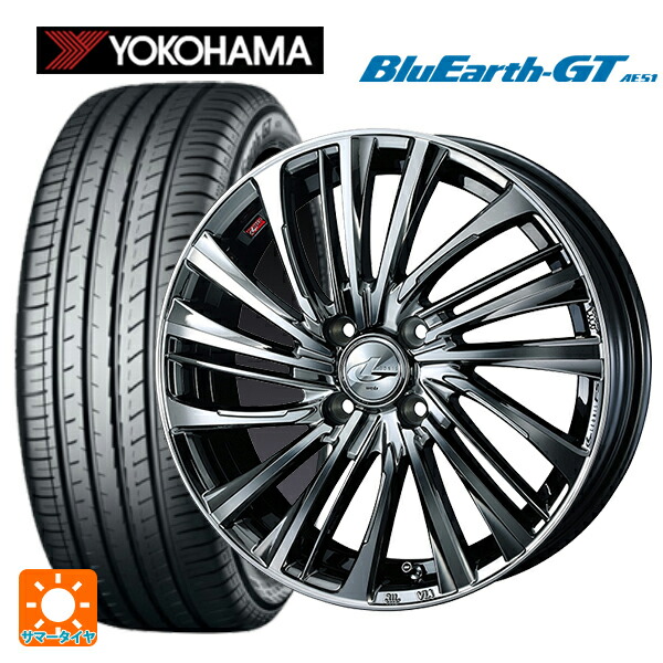 スズキ スイフト(ZC/ZD 13/43/53/83系)用 185/55R16 83V ヨコハマ ブルーアースGT AE51 ウェッズ レオニス FS BMCMC 新品サマータイヤホイール 4本セット