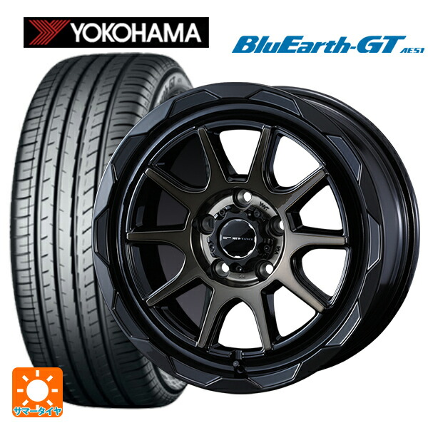 215/45R17 91W XL ヨコハマ ブルーアースGT AE51 ウェッズ マッドヴァンス06 ブラックポリッシュブロンズクリア 17-7J 国産車用 サマータイヤホイール4本セット
