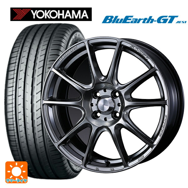 215/45R17 91W XL ヨコハマ ブルーアースGT AE51 ウェッズ ウェッズスポーツ SA25R PSB 17-7J 国産車用 サマータイヤホイール4本セット|タイヤホイール専門店コニシタイヤ