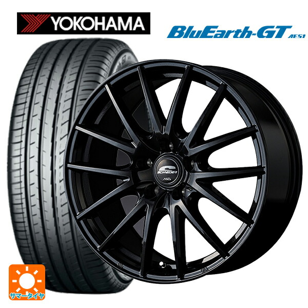 トヨタ GRヤリス(PA系)用 235/40R18 95W XL ヨコハマ ブルーアースGT AE51 エムアイディー MIDホイール SQ27 メタリックブラック 新品サマータイヤホイール 4本セット｜タイヤホイール専門店コニシタイヤ 113,750円