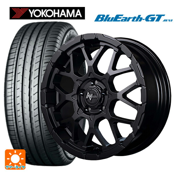 225/45R18 95W XL ヨコハマ ブルーアースGT AE51 エムアイディー ナイトロパワー M28バレットエス セミグロスブラック 18-7J 国産車用 サマータイヤホイール4本セット