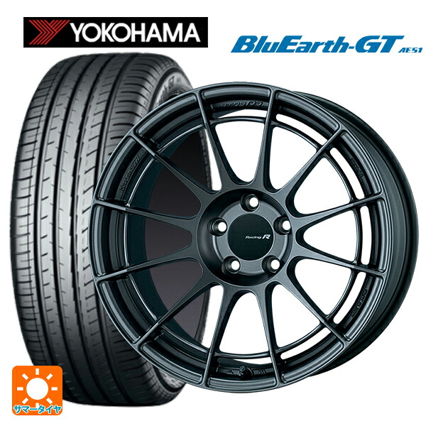 トヨタ GR86(ZN8)用 235/40R18 95W XL ヨコハマ ブルーアースGT AE51 エンケイ レーシングレボリューション NT03RR マットダークガンメタリック 新品サマータイヤホイール 4本セット