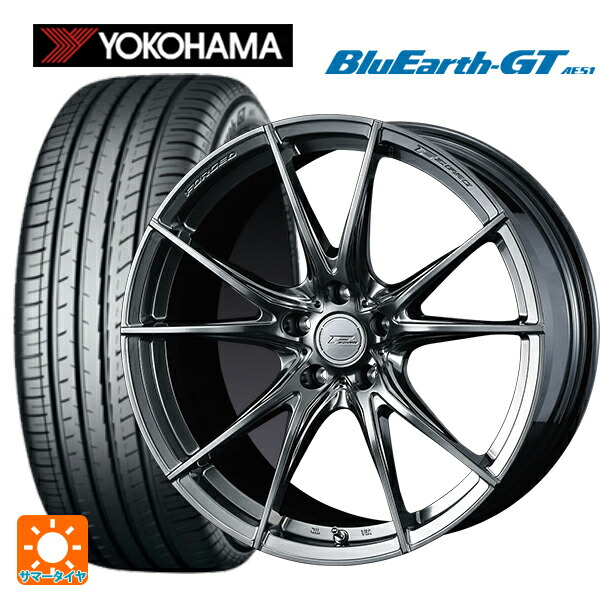 スバル レヴォーグ(VN系)用 225/40R19 93W XL ヨコハマ ブルーアースGT AE51 ウェッズ エフゼロ FZ-2 DIAMOND BLACK 新品サマータイヤホイール 4本セット|タイヤホイール専門店コニシタイヤ