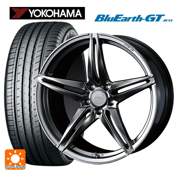 225/45R19 96W XL ヨコハマ ブルーアースGT AE51 ウェッズ エフゼロ FZ-3 DIAMOND BLACK 19-8J 国産車用 サマータイヤホイール4本セット