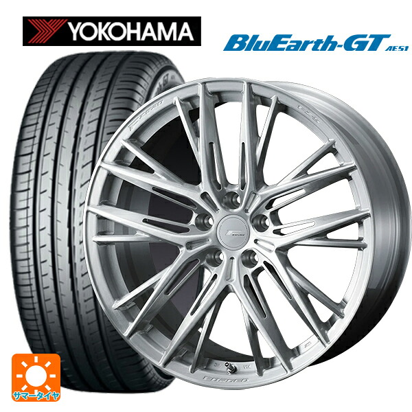 トヨタ GRヤリス(PA系)用 235/40R18 95W XL ヨコハマ ブルーアースGT AE51 ウェッズ エフゼロ FZ-5 BRUSHED 新品サマータイヤホイール 4本セット
