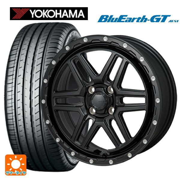 175/60R16 82H ヨコハマ ブルーアースGT AE51 ジャパン三陽 ハイブロック エルデ Satin Black/Milling 16-6J 国産車用 サマータイヤホイール4本セット 87,181円
