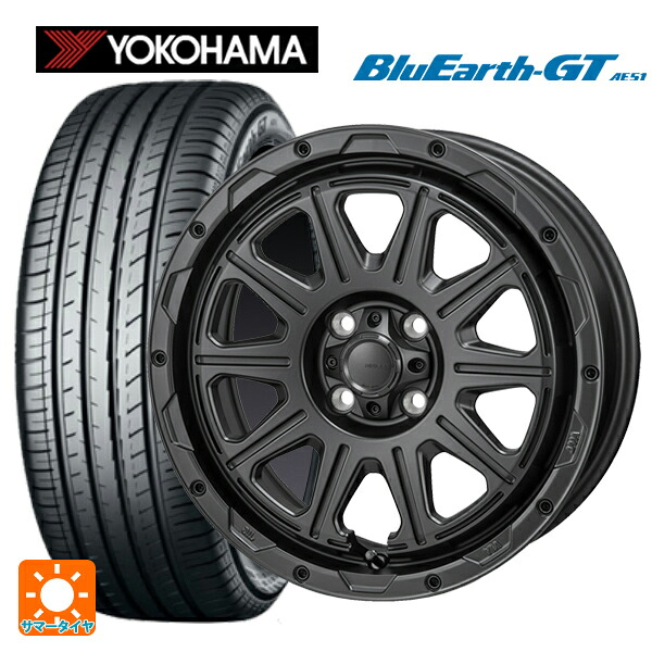 185/55R16 83V ヨコハマ ブルーアースGT AE51 # ジャパン三陽 ハイブロック レグルス サテンブラック 16-6J 国産車用 サマータイヤホイール4本セット|タイヤホイール専門店コニシタイヤ